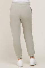 Sage Basic Fleece Maternity Sweatpants