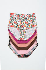 Multi-Color Printed High Waist Underwear Set