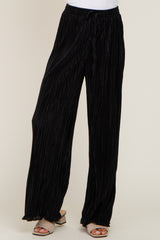 Black Pleated Wide Leg Pants