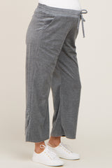 Charcoal Velvet Maternity Lounge Pants