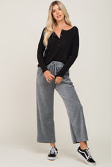 Charcoal Velvet Lounge Pants