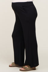 Black Thermal Lightweight Maternity Lounge Pants