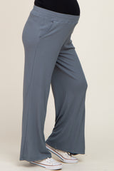 Blue Thermal Lightweight Maternity Lounge Pants