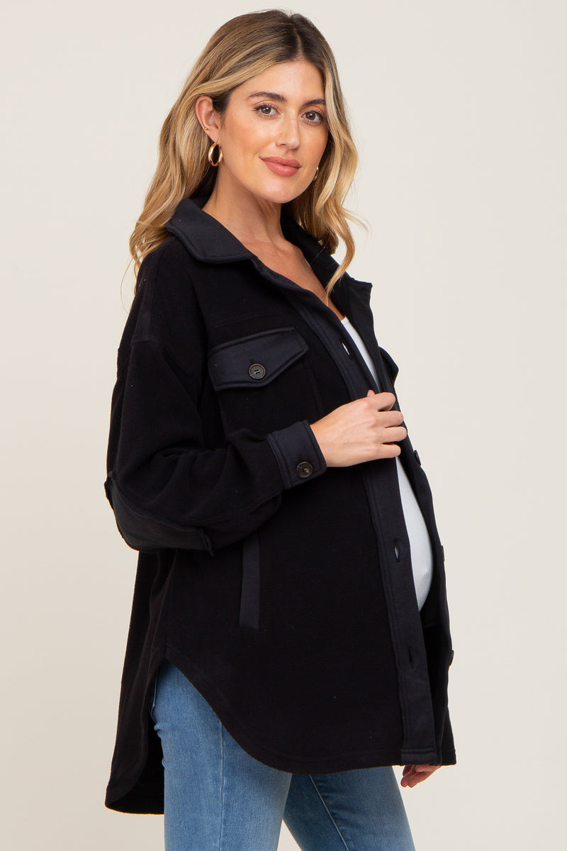 Black Fleece Lightweight Maternity Coat– PinkBlush