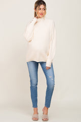 Blue Slightly Distressed Maternity Skinny Jeans