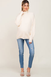 Blue Slightly Distressed Maternity Skinny Jeans