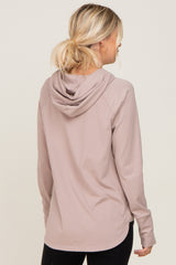 Lavender Hooded Long Sleeve Active Top