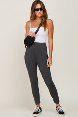 Charcoal High Waisted Knit Pants