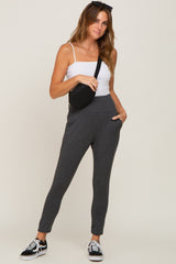 Charcoal High Waisted Knit Pants