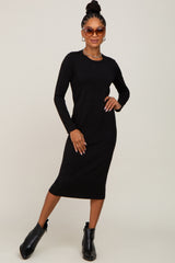 Black Basic Midi Dress