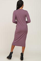 Mauve Basic Midi Dress