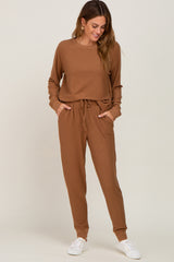 Camel Soft Knit Long Sleeve Set