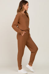 Camel Soft Knit Long Sleeve Set