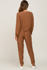 Camel Soft Knit Long Sleeve Set