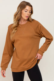 Camel Long Sleeve Top