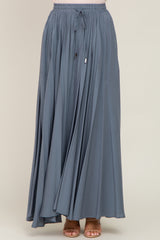 Blue Tassel Maxi Skirt