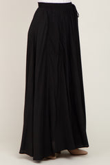 Black Tassel Maternity Maxi Skirt