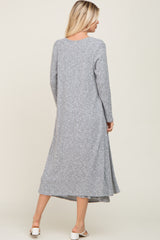 Heather Grey 3-Piece Skirt and Cardigan Set