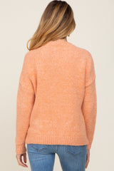 Orange Chunky Knit Maternity Sweater