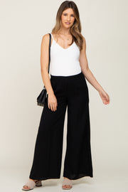 Black Wide Leg Maternity Pants