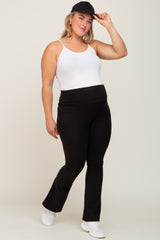 Black Flare Leg Plus Maternity Lounge Pants