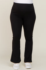 Black Flare Leg Plus Maternity Lounge Pants