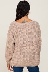 Taupe Chunky Knit Sweater