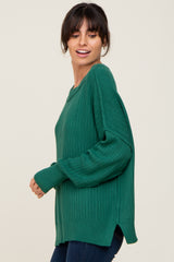 Green Ribbed Sweater