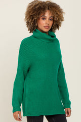 Green Soft Knit Cutout Back Sweater