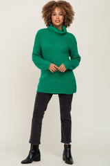 Green Soft Knit Cutout Back Sweater