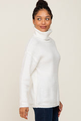 Ivory Soft Knit Cutout Back Sweater