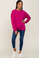 Magenta Basic Sweatshirt