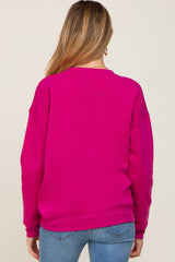 Magenta Basic Maternity Sweatshirt