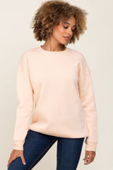 Peach Basic Maternity Sweatshirt