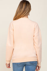 Peach Basic Maternity Sweatshirt