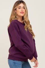 Plum Basic Maternity Sweatshirt