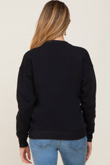 Black Basic Maternity Sweatshirt