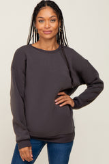 Charcoal Basic Maternity Sweatshirt