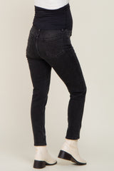 Black Vintage Wash Maternity Skinny Jeans