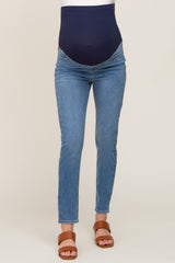 Blue Vintage Wash Maternity Skinny Jeans