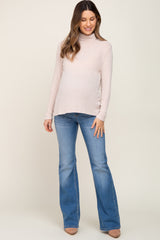 Blue Basic Flared Leg Maternity Jeans