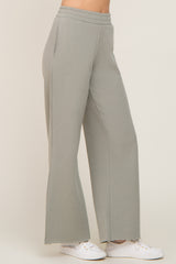 Sage Soft Wide Leg Side Slit Sweatpants