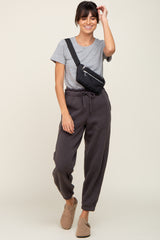 Charcoal Paper Bag Waist Joggers