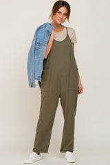 Olive Front Pocket Jumpsuit