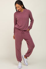 Plum Hoodie and Jogger Set