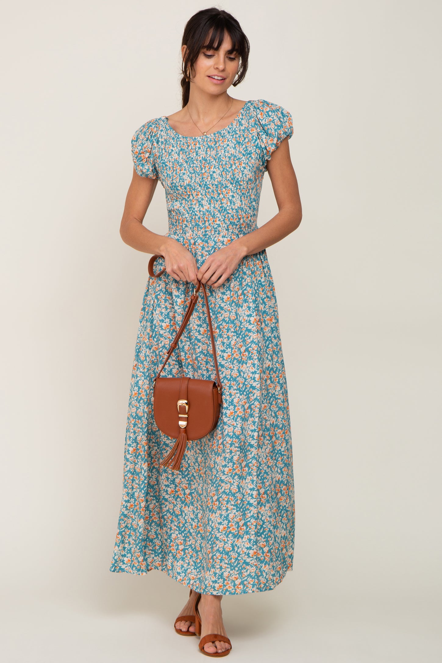 Jade Floral High Low Maxi Dress, S-3XL - ShopperBoard