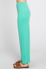 Mint Green Ribbed Maxi Skirt