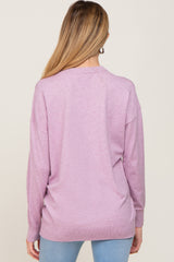 Lavender Knit Long Sleeve Maternity Top