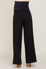 Black Wide Leg Maternity Dress Pants