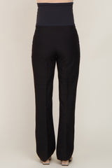 Black Wide Leg Maternity Dress Pants